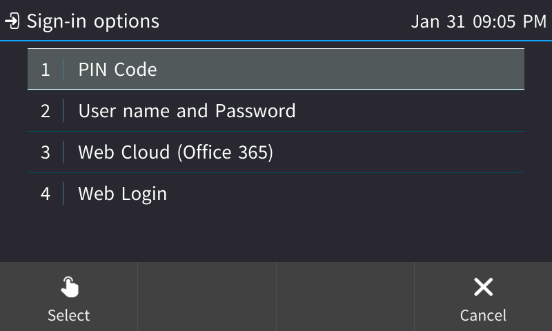 We’re talking about Option #4 – Web Login. Select that.